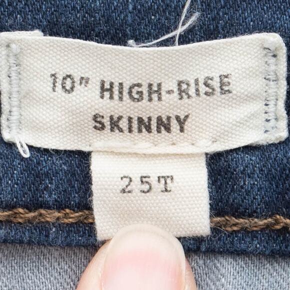 Madewell 10" High Rise Skinny Jeans Size 25T - Picture 5 of 8